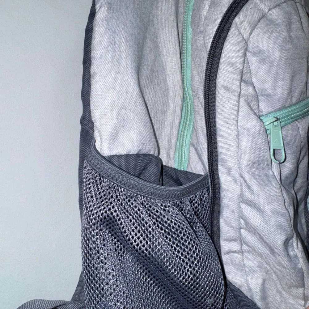 Adidas Stratton Backpack Gray Mint Green School Travel Laptop Daypack